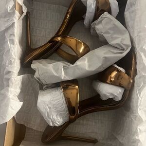 Bronze High Heel Sandals